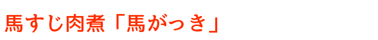 馬すじ肉煮「馬がっき」