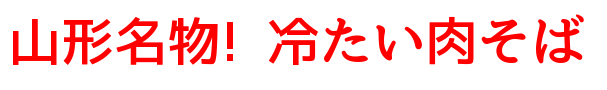 山形名物 冷たい肉そば